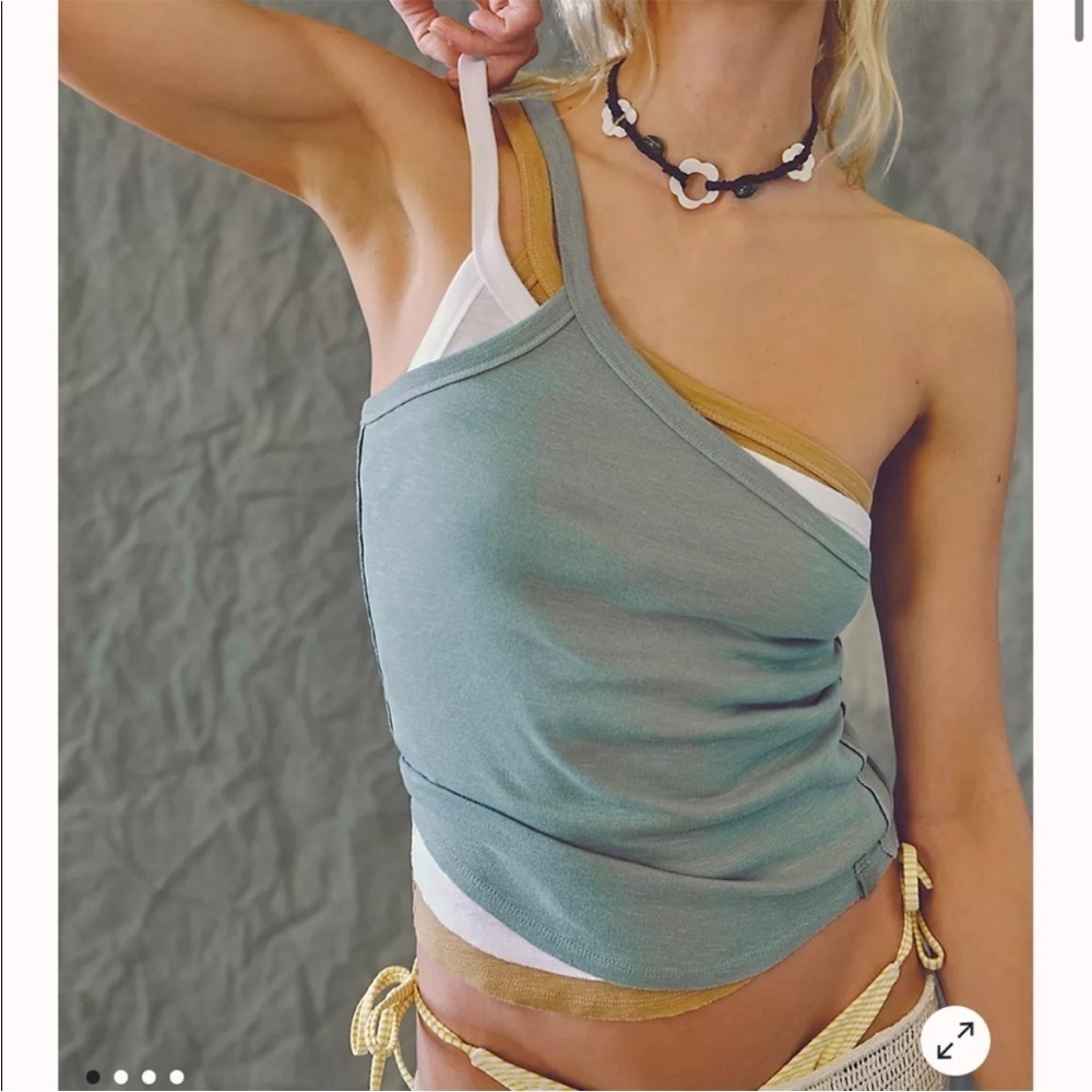 Free People One Way or Another Tank Green